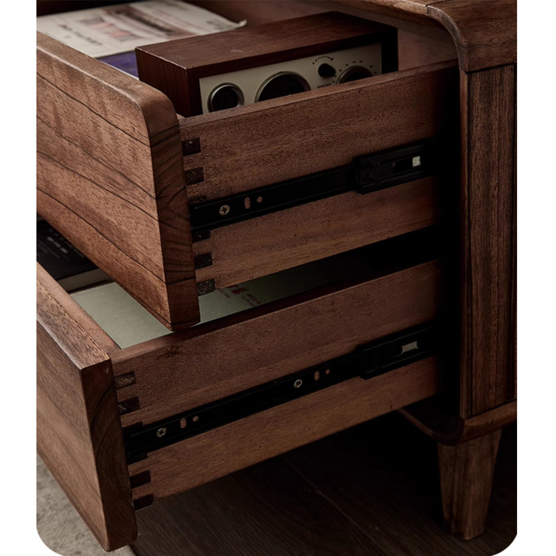 Versatile Wood Wardrobe with Dual Storage Drawers