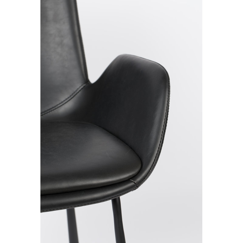 Albert Kuip Upholstered Arm Chair, Black