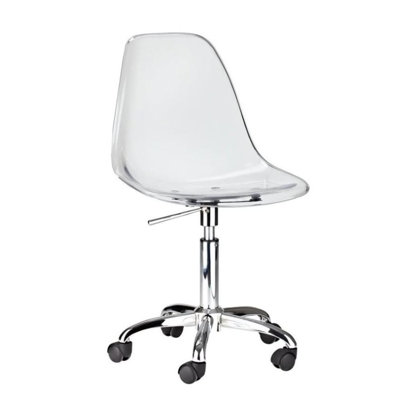 Leffil Acrylic Clear Seat Office Chair