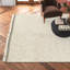 Astell Solid Color Handmade Flatweave Wool Area Rug in Ivory-1559022990