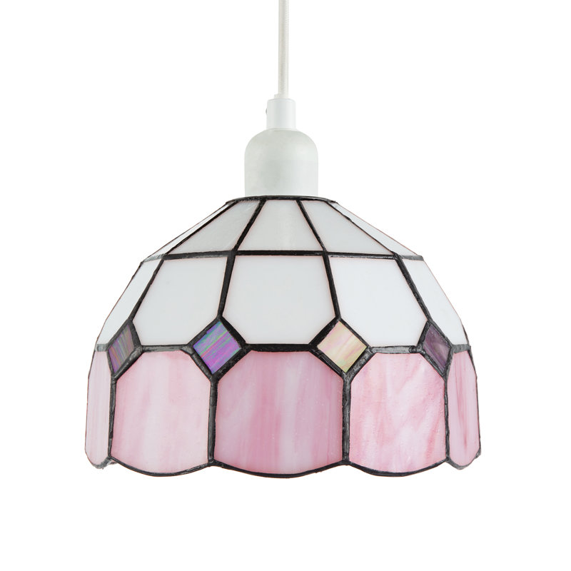 14 cm H Empire Glass Pendant Shade ( No Direct Attachment Method ) in Pink