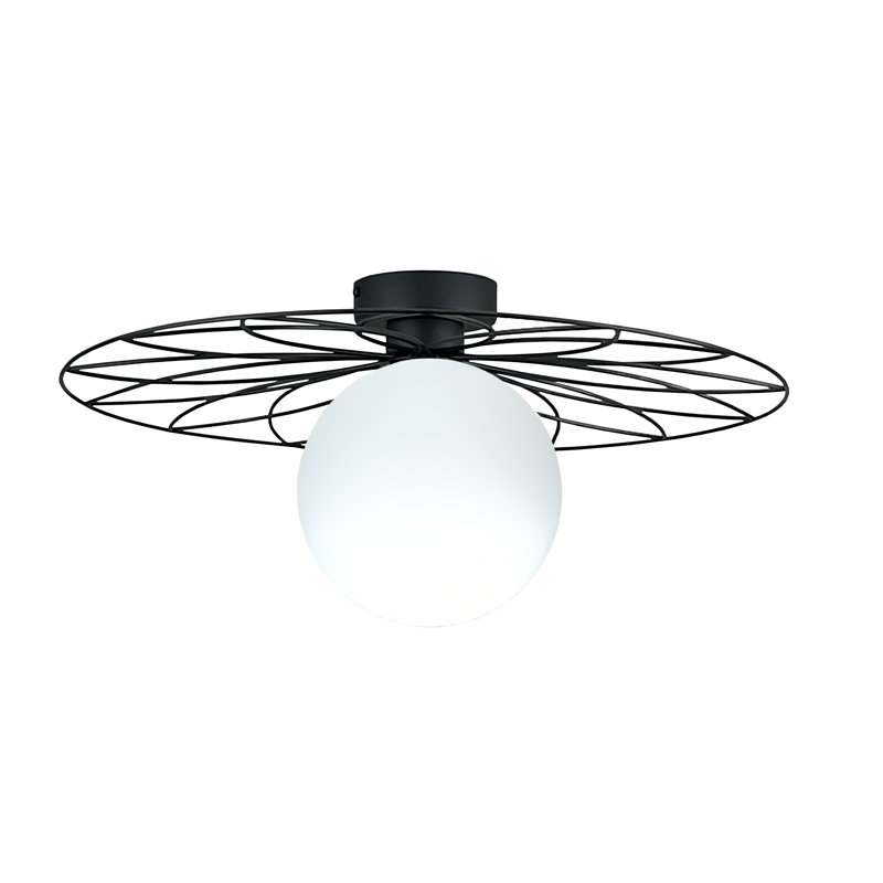 Anjely Glass Flush Mount, White