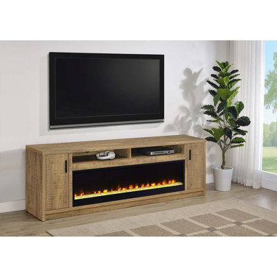 Console de télévision avec foyer invitant avec affichage de flammes personnalisable