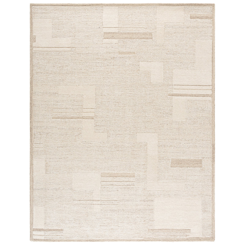 Laine touffetée à la main Harvest; Tapis d'intérieur en coton, Rectangle 8 pi 0 po x 10 pi 0 po