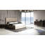 Ensemble de chambre à coucher 4 pièces Moontide - Velours beige glamour et laiton brossé