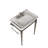 Wall-Mounted Bathroom Console Sink with Pre-drilled Faucet Holes, Freestanding Support Legs and Towel Bar, Ideal for Bathroom Renovation and Space Optimization.-1993373806
