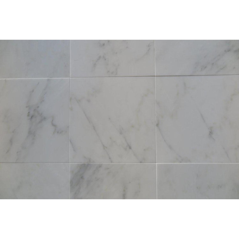 12" x 12" Marble Stone Look Floor & Wall Tile, Calacatta Honeymoon
