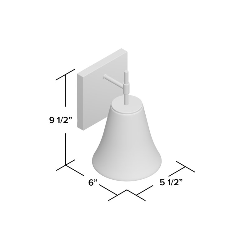 Helam LED Armed Sconce, Polished Chrome, Mercury Glass