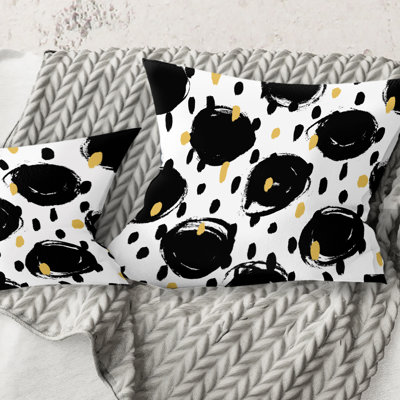 Motif géométrique monochrome V - Coussin Mid-Century