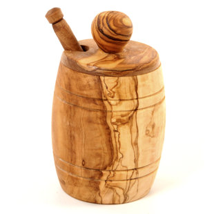 Wood Honey Jar