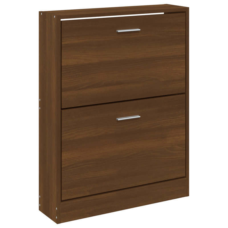 Shoe Cabinet 59x17x81 cm Engineered Wood, Light Brown