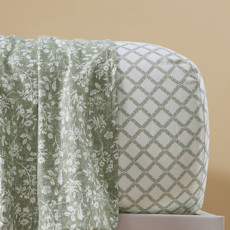 Ensemble de draps réversibles Pergola Tea, Lit simple