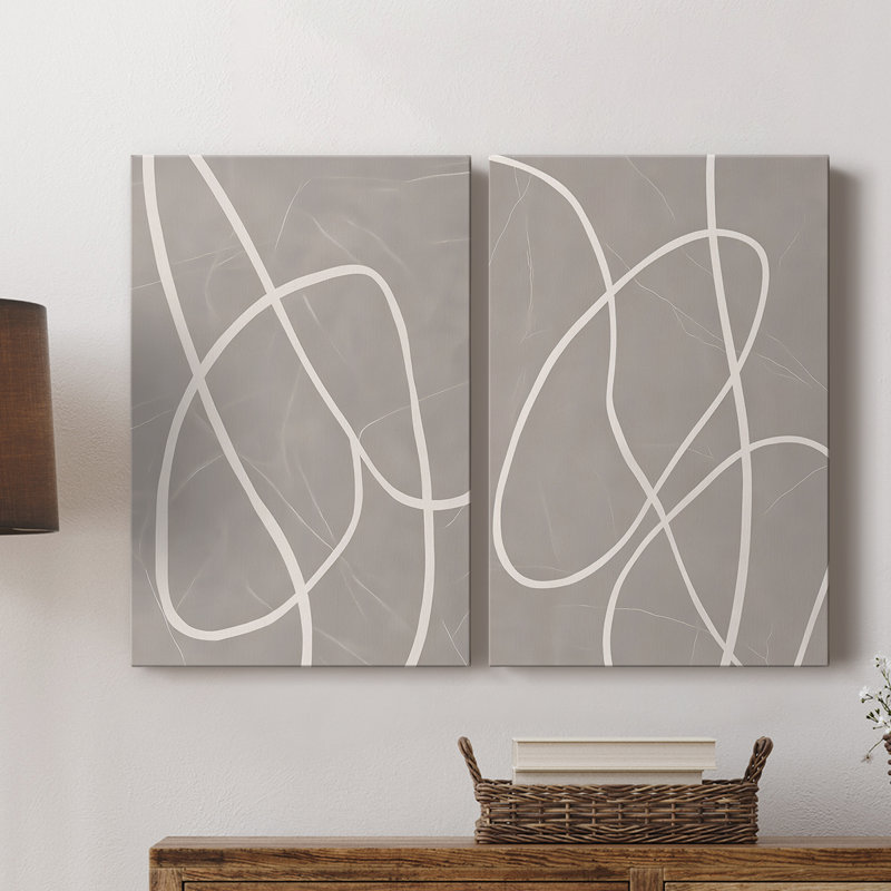 ABSTRACT Series DLxxxxi - Toile tendue avec châssis de qualité supérieure - Prêt à être accroché