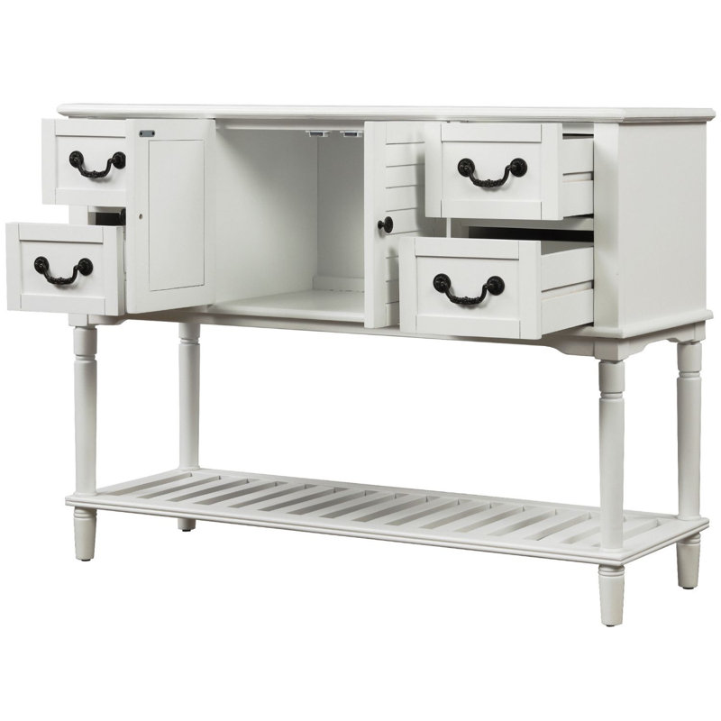 Console Lumpkin 45,3 po, Blanc