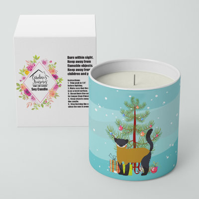 Pine / Christmas Tree Scented Jar Candle with Ceramic Holder