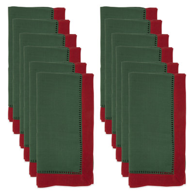 Ensemble de 12 serviettes de table Umana Color Block Charm