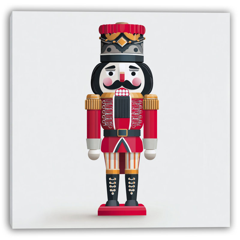Art classique classique sur toile tendue avec casse-noisette rouge