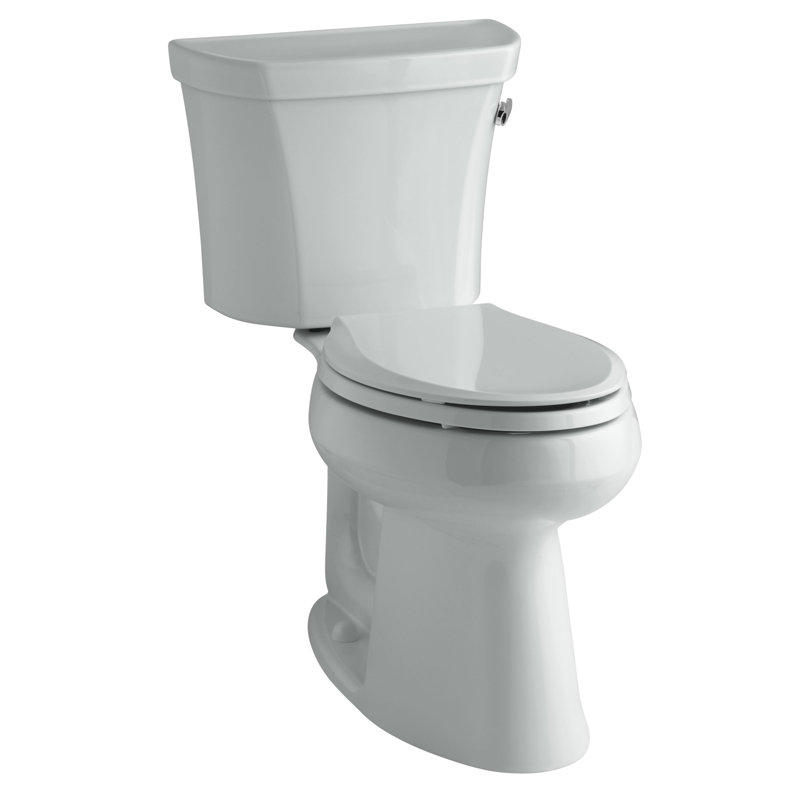 Highline™ 1.28 GPF Water Efficient Elongated Two-Piece toilet (Seat Not Included), Ice Grey