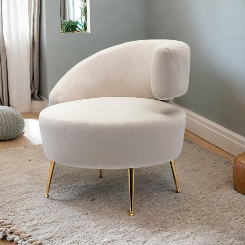 Chaises de salon Dionys, 100% polyester beige