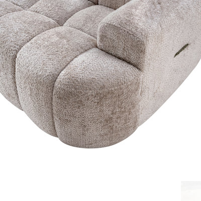 Très grand canapé modulaire incurvé à l'avant, canapé Boucle 3 places en forme de nuage avec mousse à haute résilience, facile à déplacer et à expédier, canapé surdimensionné moderne pour le salon