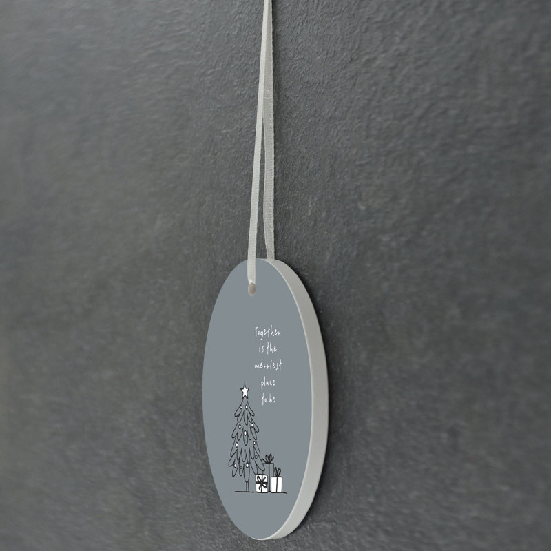 The Seasonal Aisle Bauble Together Is The Merriest Place Oval Shaped Ceramic Ornament
