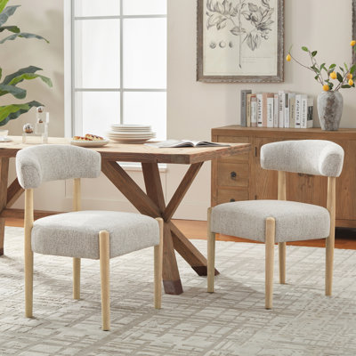 Chaise de salle à manger rembourrée (ensemble de 2)