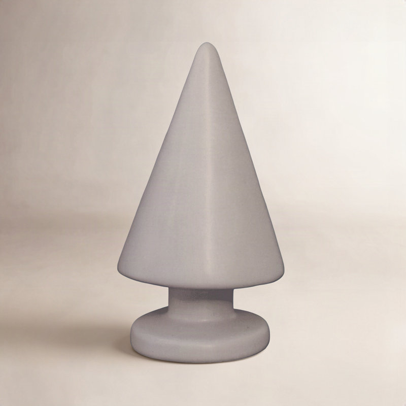 Arbre de Noël en céramique taupe, H 4,72 po x l 2,76 po x P 2,76 po, gris