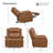 Zero Wall Genuine Leather Power Recliner With Power Headrest-2126417681