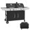 Barbecue au gaz et au charbon à deux brûleurs Royal Gourmet avec couvercle, gril à double combustible de style armoire de 20 000 BTU pour la cuisson dans le jardin extérieur, noir