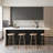 Kitchen Island with Storage, 72'' Kitchen Storage Island with 3 Drawers, Island Table with Adjustable Shelves,Buffet Sideboard Cabinet for Dining Room,Black
