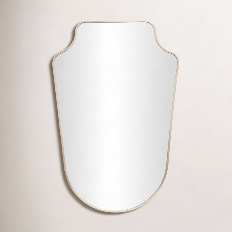 Soleil Shield Brass Wall Mirror