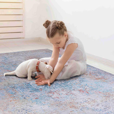 Yellow Washable Area Rug