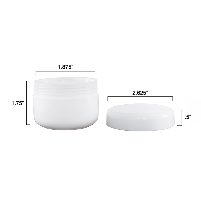 24-Pack of Small Containers with Lids - 2-Ounce or 4- Ounce Plastic Travel Bottles and Mini Jars for Organization with Inner and Outer Lid by Stalwart 