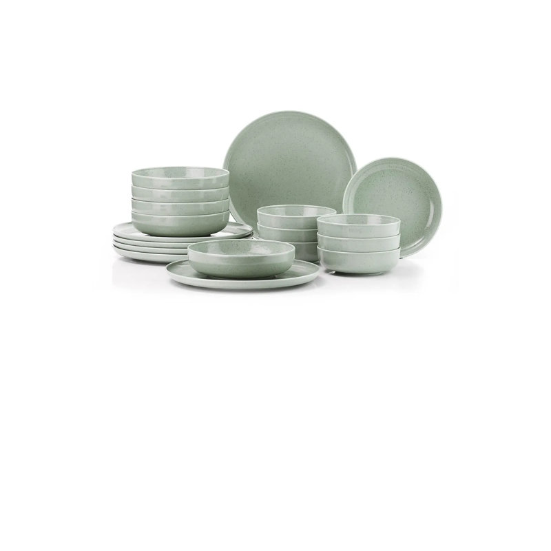 Brigido Piece Dinnerware Set - Service for 6, Light Green