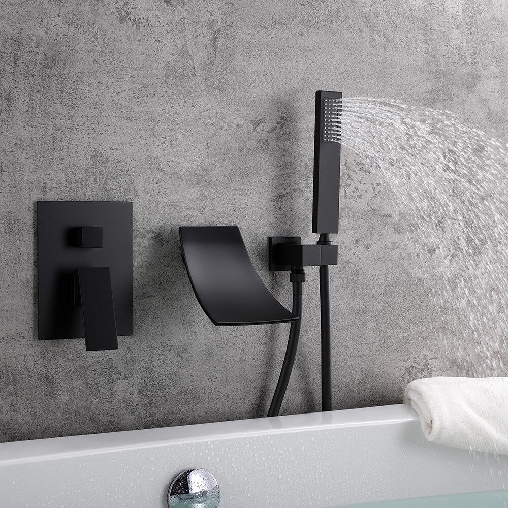 AGUA CANADA Single 2024 Handle Wall Mounted Tub Spout with Diverter and Handshower AG