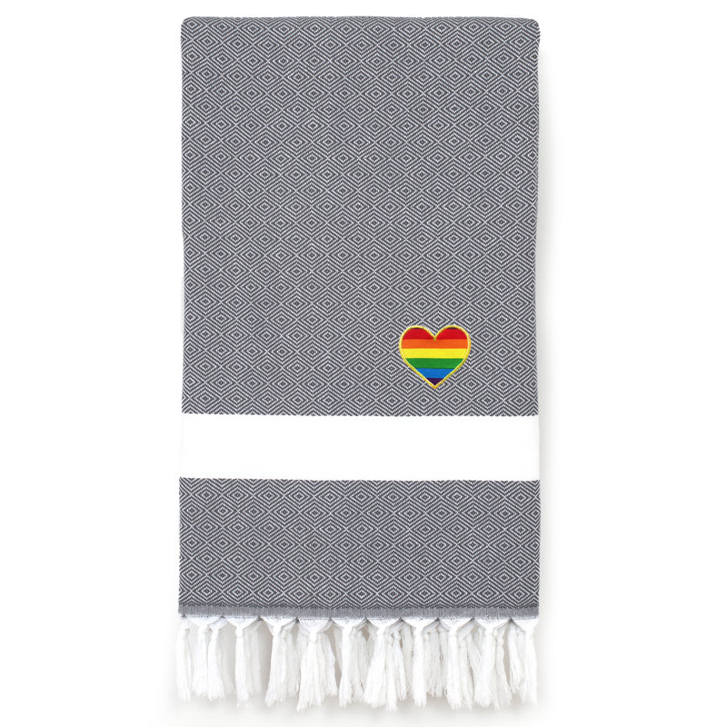 Serviette de plage turque en coton, Gris