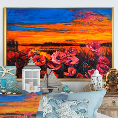 «Poppy Fields II», reproduction d'art sur toile