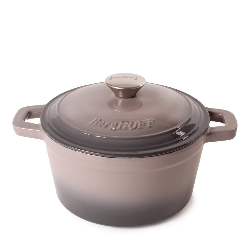 Cocotte ronde émaillée BergHOFF, Gris / huître, 3 pte