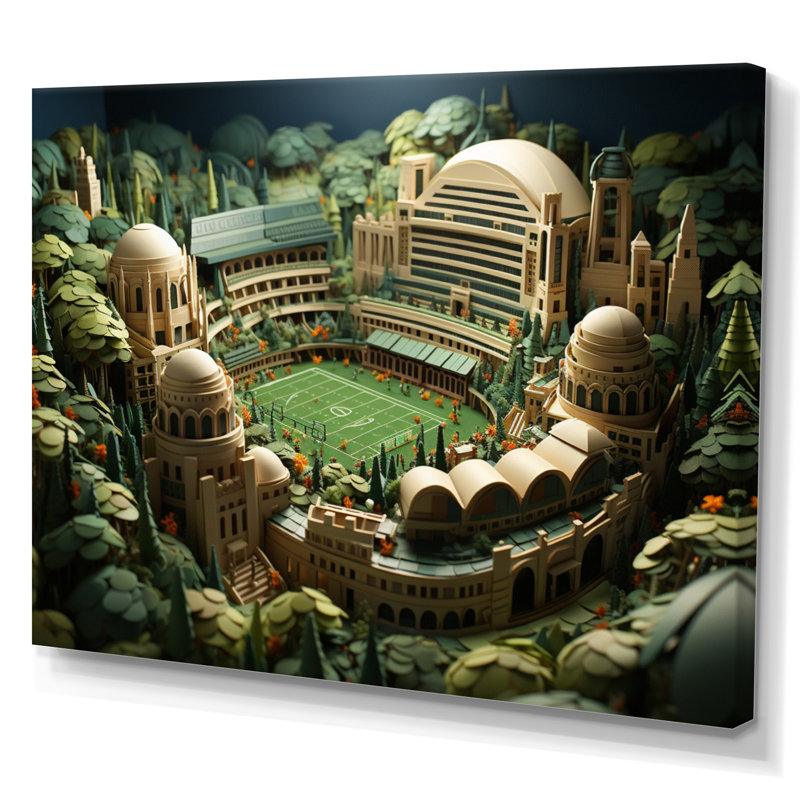 Koldo Stadiums, champ de gloire sur toile, H 34 po x l 44 po x P 1,5 po, Toile tendue