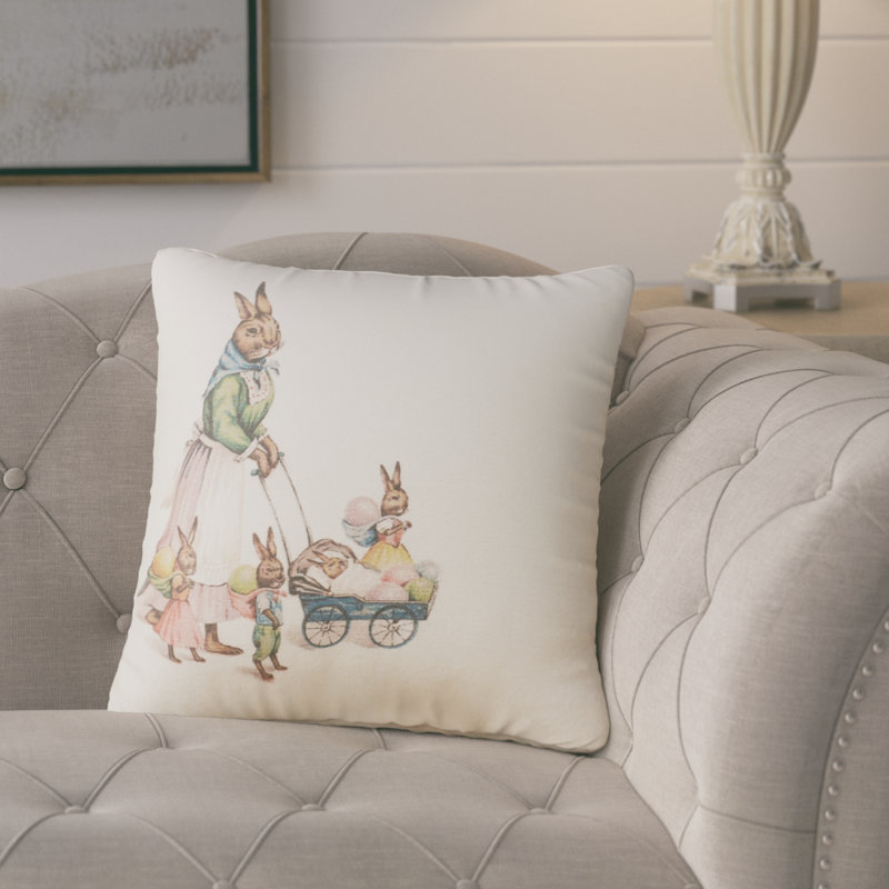Easter Easter Bunnies Throw Pillow