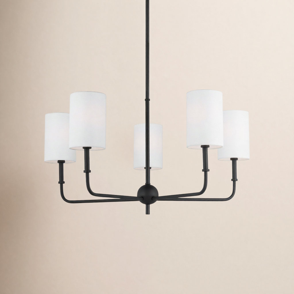 Rowley 5-Light Chandelier, Midnight Black