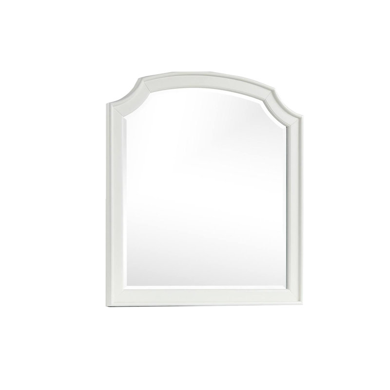Miroir 39,9 "transitionnel / côtier, blanc antique