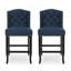 Fabric Tufted Wingback Counter Stools, Set of 2, -291566283-291566280