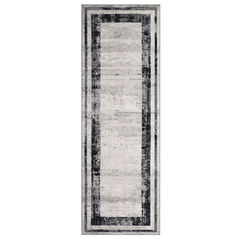 Commercial Grade Modern Rugs 10x13 Oversized Washable Rugs with Rubber Backing, Contemporary Minimalist Floor Carpet, Indoor Foldable Printed Mat