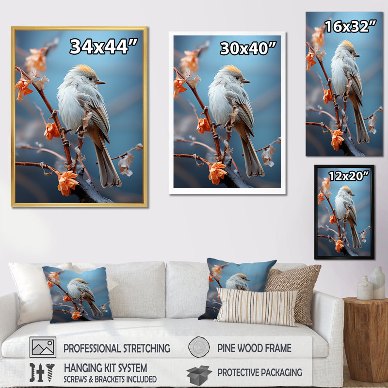 «Bird Ethereal Roost I» sur toile, H 32 po x l 16 po x P 1 po, Toile tendue