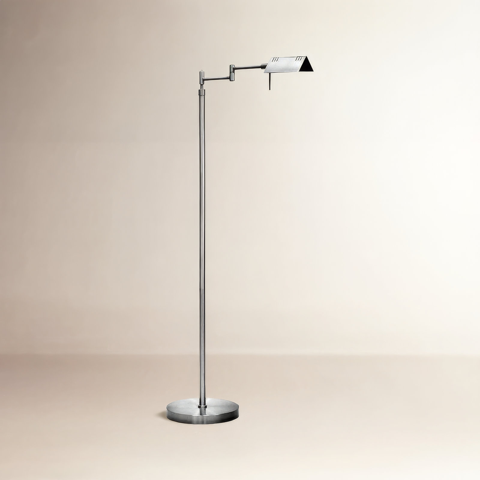 Urick 55" Dimmable Adjustable Height Floor Lamp, Silver