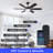 52" Modern 6-blade Downrod Ceiling Fans With Lights And Remote Control-216312860