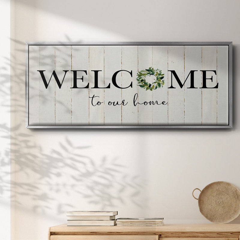 Welcome to Our Home - Toile encadrée, H 8 po x l 20 po