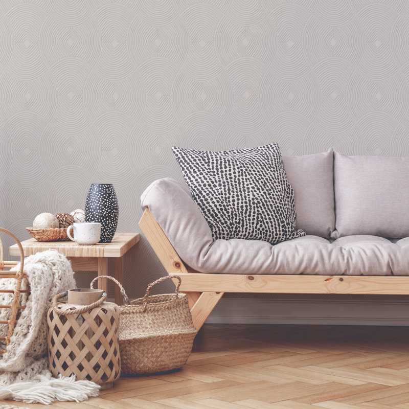 Yeadon Geometric Wallpaper Roll, Quartz