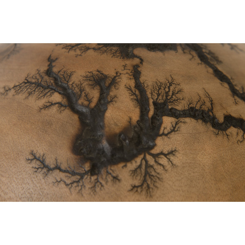 Lightning Brown 7" Wood Table Vase